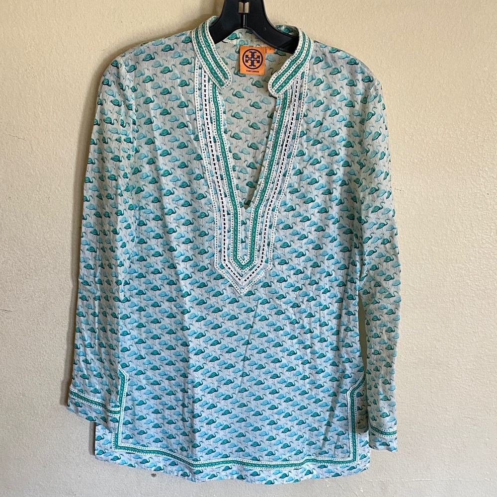 Tory Burch Flamingo Print Tunic